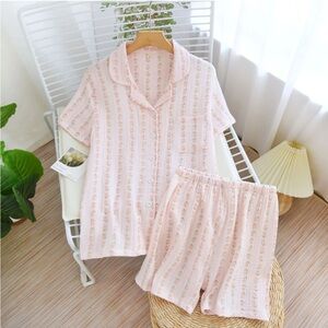 Pink Floral Pajama Set